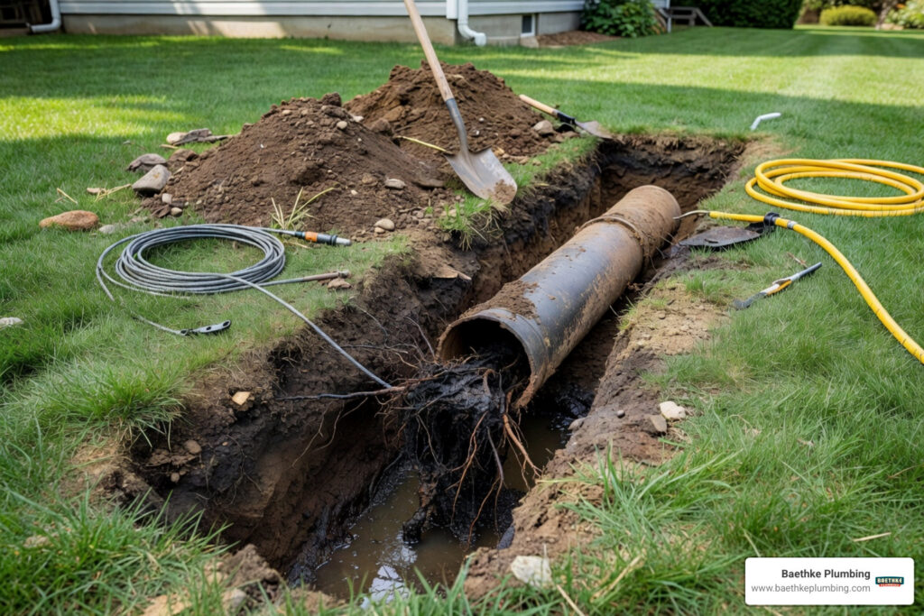 sewer line clog repair