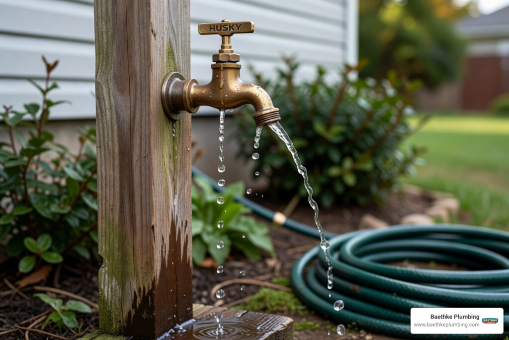 outdoor spigot leaking