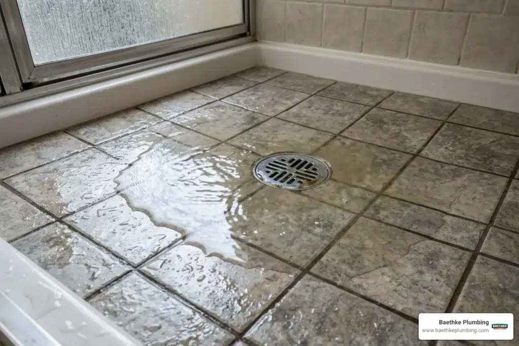 clogged shower drain