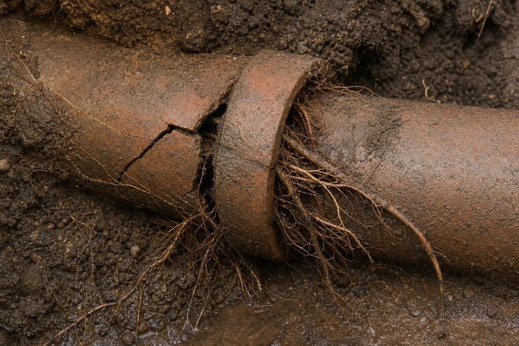 tree roots in sewer line